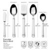 Fitz & Floyd Fitz and Floyd Everyday Bistro Band Silverware 45piece service for eight, Gray, (5266452) view 3