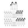 Fitz & Floyd Fitz and Floyd Everyday Bistro Band Silverware 45piece service for eight, Gray, (5266452) view 4