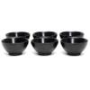 Unknown1 Black Rice Noodle Bowl 5.75" 16.5oz(set Of 6) Solid Casual Modern Contemporary Round Stoneware 6 Piece Dishwasher Safe Microwave view 1