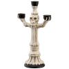 12" Skeleton Candelabra White Polyresin view 1