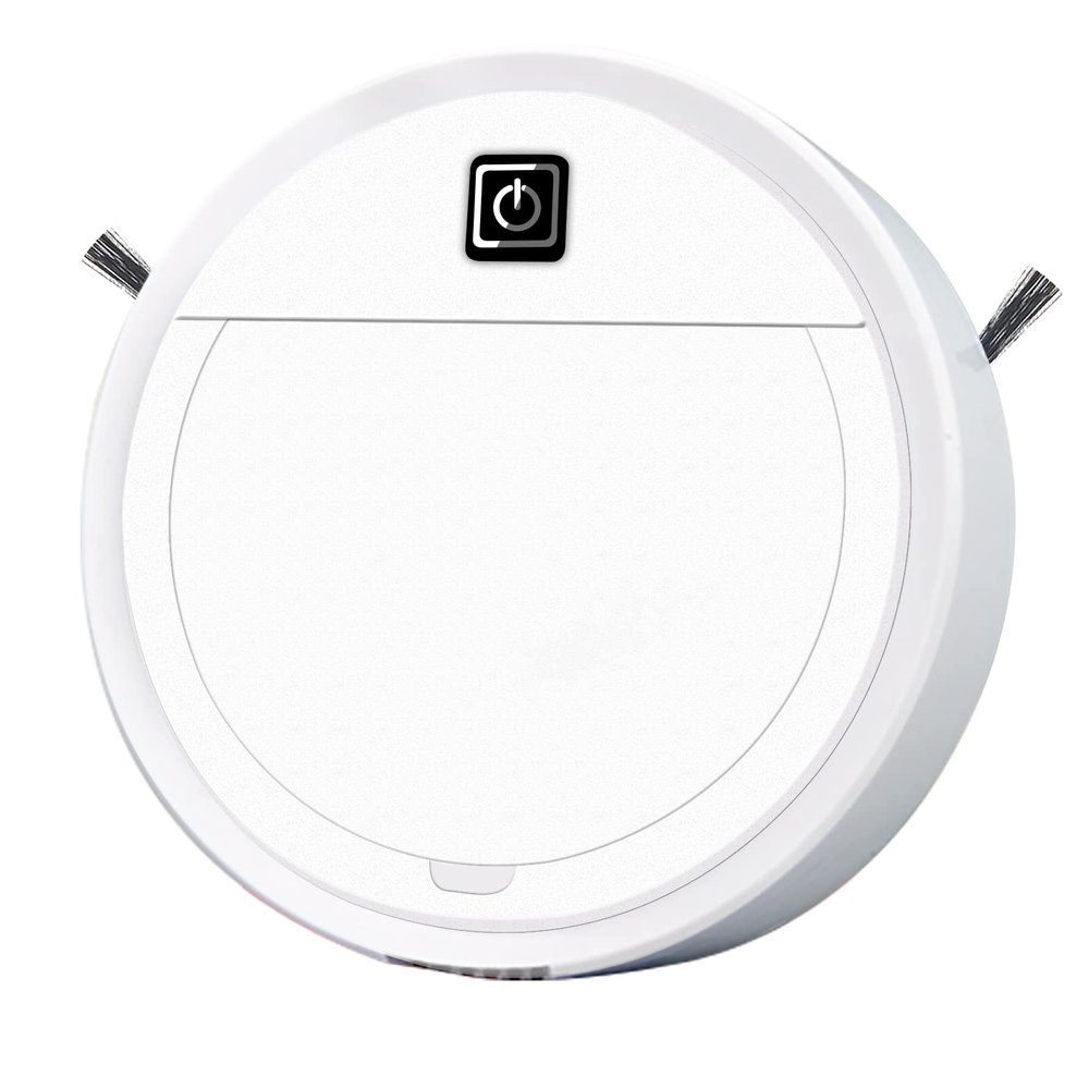 GoEcobox Robot Vacuum Cleaner - Upgraded 2-in-1 Super-Thin Quiet Robotic Vacuum Mop Combo, 1500Pa Suction, Good Pet Hair, Hard Floor, Low Pile Carpet, Up 90min Runtime,Ideal Multiple Room, White