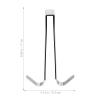 1pc Door Hook Hanging Hook Back Door Hanger Storage Hook Towel Hooks Organizer Hooks Double Sides Hooks Punch- Hook Bathroom Hanger Glass Door Hanger view 3