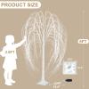 Fanshunlite 5FT Lighted Weeping Willow Tree with 216 LED Fairy Lights, Artificial Twig Tree for Indoor Outdoor Christmas Halloween Wedding Party Home Garden Decor, Warm White view 3