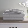 Split Head Flex California King Sheet Set for Adjustable Bed, Half Split 4-PC 100% Egyptian Cotton, 400-Thread-Count - 30" SPLIT, Soft Sateen Weave - 10-Inch DEEP-Pocket - |Cal-King, Light Grey Solid| view 2
