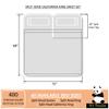 Split Head Flex California King Sheet Set for Adjustable Bed, Half Split 4-PC 100% Egyptian Cotton, 400-Thread-Count - 30" SPLIT, Soft Sateen Weave - 10-Inch DEEP-Pocket - |Cal-King, Light Grey Solid| view 4