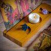 Curawood Tarot Card Holder Stand - Display Your Daily Draw - Witchy Gifts for Women, Tarot Accessories, Wiccan Altar Supplies, Witchcraft Decor, Divination Tools - 3-Card Stand with Etched Moon view 4