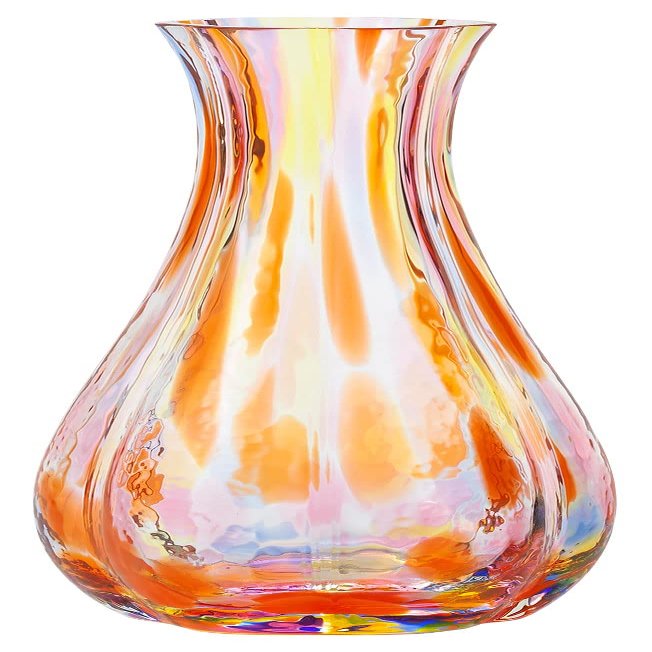 ADERIA F79795 Tsugaru Vase Vase Sunset Orange Flower Base Stylish Glass Vase Vase Vase Container Gift Women Mother's Day Father's Day Husband and Wife Men Housewarming Celebration Wedding Greetings