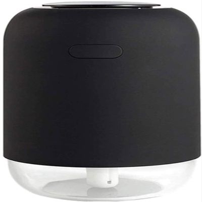 SMSOM Mini Portable Humidifiers, Cool Mist Humidifiers, Quiet Ultrasonic Humidifier for Bedroom, Baby Room, Plant, Car, Easy to Clean, LED Night Light (Color : Black)
