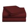 100% Cotton 4PC Top Split Head Sheet Set for Adjustable Bed 800 TC Premium Cotton Yarns Best Sateen Weave Sheet Comfort 34" Split Down from The Top Fits upto 18" DP Top Split Cal King-Wine view 1