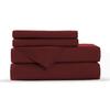 100% Cotton 4PC Top Split Head Sheet Set for Adjustable Bed 800 TC Premium Cotton Yarns Best Sateen Weave Sheet Comfort 34" Split Down from The Top Fits upto 18" DP Top Split Cal King-Wine view 2