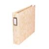 Craftelier - Eco-Leather Ring Album with 5 Plastic Sleeves of 12" x 12" (30.5 x 30.5 cm) | 3 Silver Metal D-Ring System and Label Holder | Size 33.02 x 38.1 x 7.62 cm - Marble Yellow Colour view 1