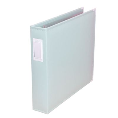 Craftelier - Eco-Leather Ring Album with 5 Plastic Sleeves of 12" x 12" (30.5 x 30.5 cm) | 3 Silver Metal D-Ring System and Label Holder | Size 33.02 x 38.1 x 7.62 cm - Mint Colour
