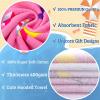 VOOVA & MOVAS Unicorn Hooded Towel for Girls Age 3-8, Large 30"x50" 100% Cotton Ultra Absorbent Wearable Wrap, Pink Bath Towel for Beach Pool Swim, Birthday Gift for Kids view 3