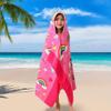 VOOVA & MOVAS Unicorn Hooded Towel for Girls Age 3-8, Large 30"x50" 100% Cotton Ultra Absorbent Wearable Wrap, Pink Bath Towel for Beach Pool Swim, Birthday Gift for Kids view 4