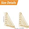 MOROBOR Wall-Mounted Magazine Rack, 2pcs Triangle Wall-Mounted Metal Wall Decoration Magazine Book Storage Rack 22.5x22.5x5cm Metal Creative Display Wall-Mounted Rack (Gold) view 2