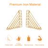 MOROBOR Wall-Mounted Magazine Rack, 2pcs Triangle Wall-Mounted Metal Wall Decoration Magazine Book Storage Rack 22.5x22.5x5cm Metal Creative Display Wall-Mounted Rack (Gold) view 3