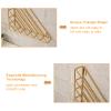 MOROBOR Wall-Mounted Magazine Rack, 2pcs Triangle Wall-Mounted Metal Wall Decoration Magazine Book Storage Rack 22.5x22.5x5cm Metal Creative Display Wall-Mounted Rack (Gold) view 4