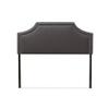 BOWERY HILL Fabric Upholstered Queen Headboard with Wood Frame in Gray view 3