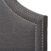 BOWERY HILL Fabric Upholstered Queen Headboard with Wood Frame in Gray view 4