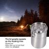 Camping Coffee Pot, Easy Carry Outdoors Coffees Maker Cup Wire Drawing with Foldable Handle Lid for Hiking view 2