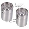 Camping Coffee Pot, Easy Carry Outdoors Coffees Maker Cup Wire Drawing with Foldable Handle Lid for Hiking view 3