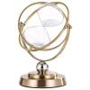 Brass Hourglass 60 Minute Sand Clock Timer:720 Rotating Antique White Sand Watch 60 Min,Antiguo Reloj De Arena 1 Hora,Large Metal One Hour Glass Sandglass for Office Desk Home Wedding Gift Decorative view 1