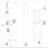 Decorotika-Helen Toilet Cabinet Modern Storage Unit Over-The-Toilet Storage White view 2