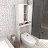 Decorotika-Helen Toilet Cabinet Modern Storage Unit Over-The-Toilet Storage White view 3