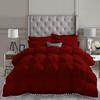 3 Piece Amuze Bedding Pom Pom Pinch Pleated Comforter Set 800 TC 100% Egyptian Cotton, White Vintage Pom-Pom Fringe Super Soft (Twin/Twin XL , Chocolate ) view 2