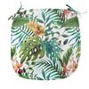 Ambesonne Leaf Chair Seating Cushion Set of 4, Vintage Retro 60s Seem Banana Palm Tree Leaves Flowers Hibiscus, Anti-Slip Seat Padding for Kitchen & Patio, 16"x16", Pale Caramel Burgundy view 2