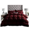 1 Piece Amuze Bedding Pom Pom Pinch Pleated Comforter Set 800 TC 100% Egyptian Cotton, White Vintage Pom-Pom Fringe Super Soft (Full/Queen , Wine ) view 3