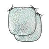 Ambesonne Leaf Chair Seating Cushion Set of 4, Pattern Leafage Branches Silhouette Nature Theme Foliage Forest, Anti-Slip Seat Padding for Kitchen & Patio, 16"x16", Sage Green Turquoise view 1