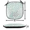 Ambesonne Leaf Chair Seating Cushion Set of 4, Pattern Leafage Branches Silhouette Nature Theme Foliage Forest, Anti-Slip Seat Padding for Kitchen & Patio, 16"x16", Sage Green Turquoise view 4