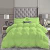 1 Piece Amuze Bedding Pom Pom Pinch Pleated Comforter Set 800 TC 100% Egyptian Cotton, White Vintage Pom-Pom Fringe Super Soft (Full/Queen , Sage ) view 2
