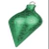 16" Finial Ornament Green with Green Glitter Swirl view 1