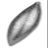 19" Finial Ornament Silver with Silver Glitter Swirl view 1