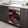 Barn Star Dishwasher Magnetic Cover American Flag Sticker Country Truck Refrigerator Door Magnet,Fireworks Vinyl Panel Decal Kitchen Decoration Home Appliance Stickers for Fridge 23"x17" view 4