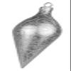 16" Finial Ornament Silver with Silver Glitter Swirl view 1