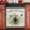Wowfeel Bird Dishwasher Sticker Decal, Floral with Birds, White & Brown, PVC & PET Film, Rustic Functional, Reusable, Indoor Use, Home & Kitchen view 1