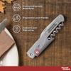10 Valencia Stainless Steel Wine Bottle Openers Set - Customizable Text, Logo - Corkscrew, Serrated knife, Perfect for Bars - Silver view 2