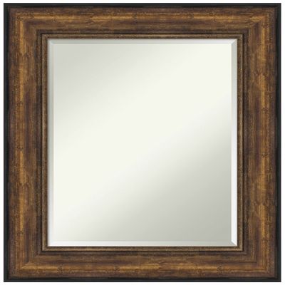 Amanti Art Bronze Wall Mirror 32x26 Ballroom Bronze Rectangle Bathroom Mirror for Wall Decor Living Room, Medium Traditional Frame, Hangs Horizonally and Vertically, Bathroom Decor, Beveled Edge