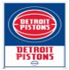 Trends International NBA Detroit Pistons - Logo 21 Wall Poster, 14.725" x 22.375", White Framed Version view 1