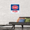 Trends International NBA Detroit Pistons - Logo 21 Wall Poster, 14.725" x 22.375", White Framed Version view 2