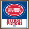 Trends International NBA Detroit Pistons - Logo 21 Wall Poster, 14.725" x 22.375", Bronze Framed Version view 1