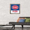 Trends International NBA Detroit Pistons - Logo 21 Wall Poster, 14.725" x 22.375", Bronze Framed Version view 2