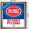 Trends International NBA Detroit Pistons - Logo 21 Wall Poster, 14.725" x 22.375", Bronze Framed Version view 3