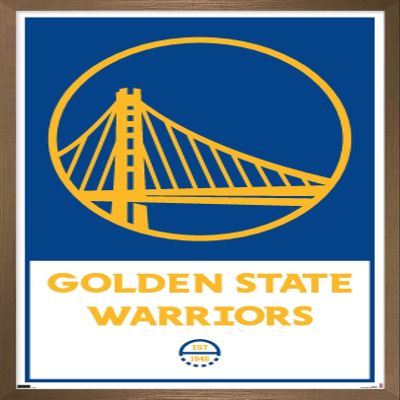 Trends International NBA Golden State Warriors - Logo 21 Wall Poster, 22.375" x 34", Bronze Framed Version