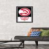 Trends International NBA Atlanta Hawks - Logo 21 Wall Poster, 14.725" x 22.375", Black Framed Version view 2