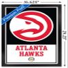 Trends International NBA Atlanta Hawks - Logo 21 Wall Poster, 14.725" x 22.375", Black Framed Version view 3