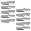 10 Valencia Stainless Steel Wine Bottle Openers Set - Corkscrew, Serrated knife, Perfect for Bars - Silver view 1
